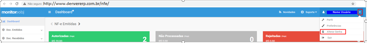 ALTERAÇÃO SENHA OOBJ 0001